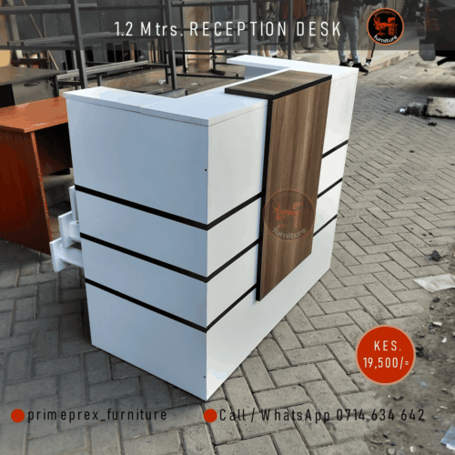 RECEPTION12 1.2m Custom Reception Desk White